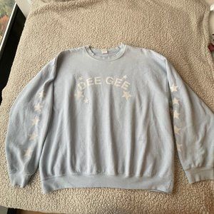 Light blue Delta Gamma "Dee Gee" star sweatshirt - super comfy
